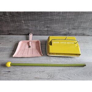 Bissell Little Helper Toy Brush Vacuum Retro Ohio Art 70s Mustard Avocado Lot